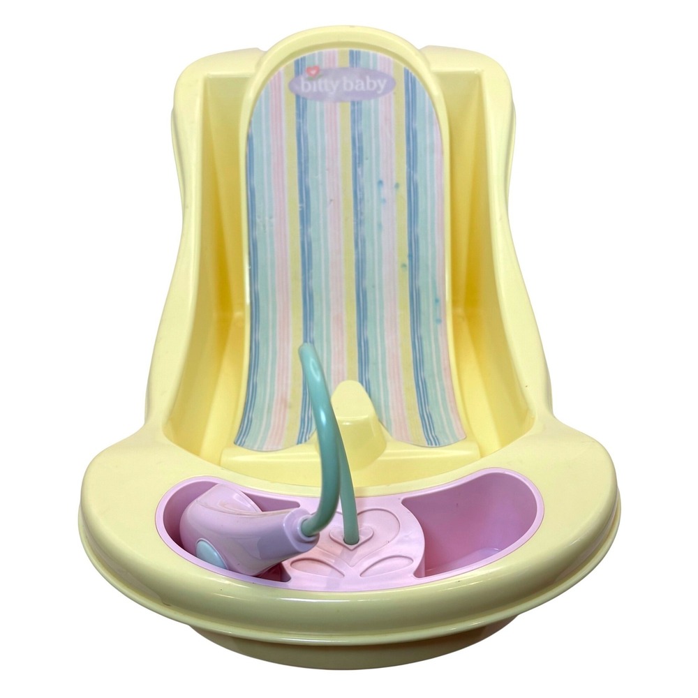 Vtg American Girl Bitty Baby Doll Bathtub Yellow Striped Foam 2005 Retired